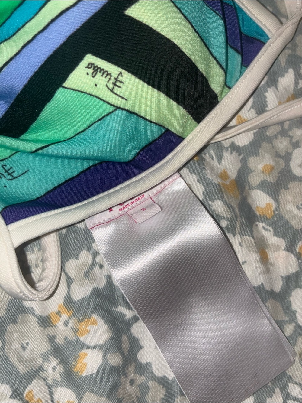 Emilio Pucci Multicolor bikini top - White Trim